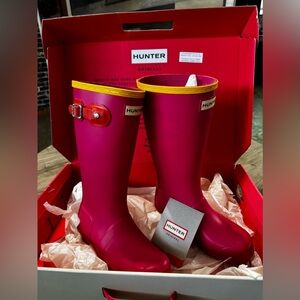 Girls Hot Pink Hunter Boots